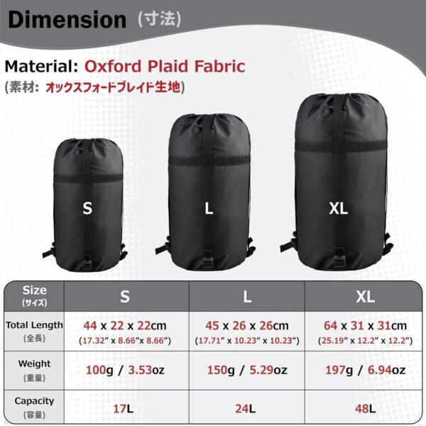Azarxis Compression Stuff Sack Water-Resistant Ultralight Sleeping Bag Storage Bag Space Saving Gear for Traveling Camping Hiking Backpacking