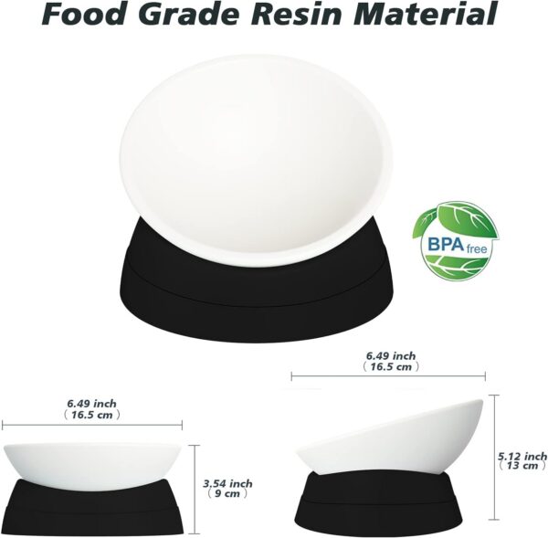 da7ee220a590ae00 2Pcs Cat Bowls Elevated Cat Food Bowl Adjustable Cat Dish Anti-Slip and Anti-Noise Raised Cat Bowl Protecting Pet’s Spine Thickened Plastic Bowl Suitable for Indoor Cats, 17 Oz