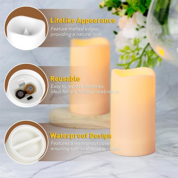 da8f7106354c6f0f 1k LED Flameless Candle Lights Simulated Flame Flickering Tea Light With Remote Control For Home Decoration Battery Operated