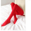 Women Socks Thermal Pantyhose Woman Fleece Tights Sexy Winter Warm Solid Red Stockings Slim Thicken Elastic Veet Female Leggings