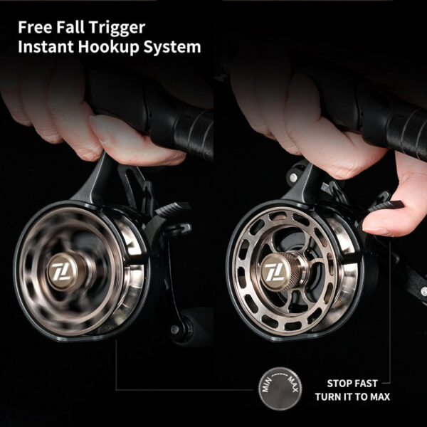 LEOFISHING CNC Ice Fishing Wheel Winter Quick Release Reel 3+1 Metal Spool Coil Smooth Lure Fish Equipment Accessories