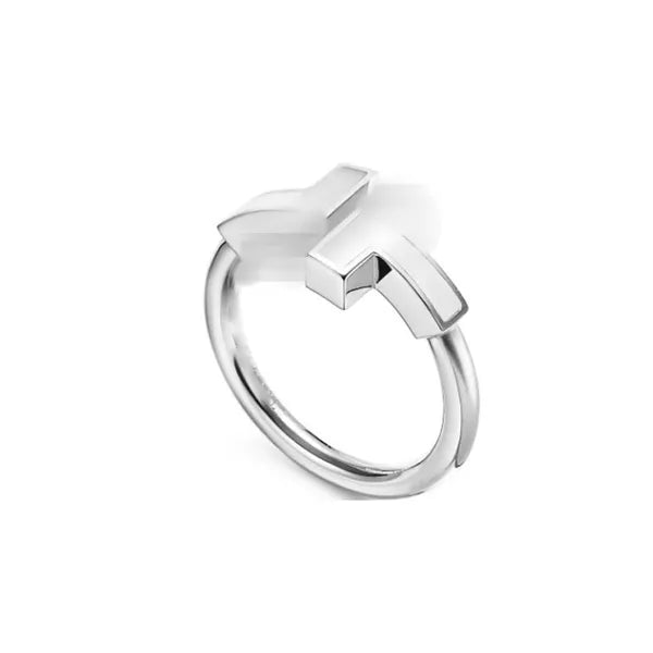 daad0f7f956e3960 Designer for women diamond mens double T open love wedding gold ring popular fashion classic high quality jewelry blue box