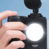 UURIG PH-10 Wireless Handle G rip Holder Stabilizer Smartphone Vlog Remote Control 1/4"LED Light for i Phone Android