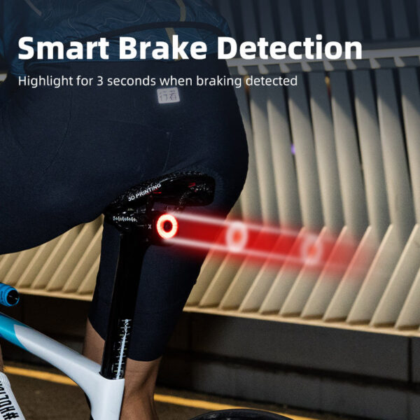 dac2536f0ee51c84 XOSS XR Pro Team Sync Tail Auto Brake Sensing Bicycle Rear Light LED Rechargeable Waterproof Cycg Taillight