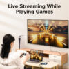 Llano Professional HDMI Live Stream Switcher 4K 60HZ Video Capture Card for Streaming Podcasting Compatible with PS5 Xbox Phone