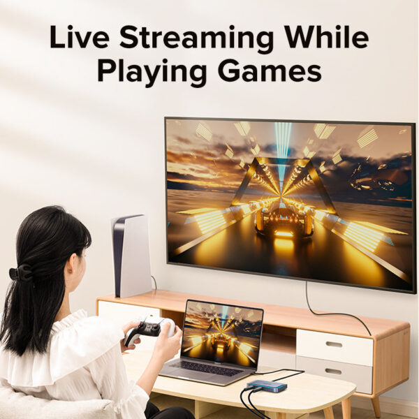 Llano Professional HDMI Live Stream Switcher 4K 60HZ Video Capture Card for Streaming Podcasting Compatible with PS5 Xbox Phone