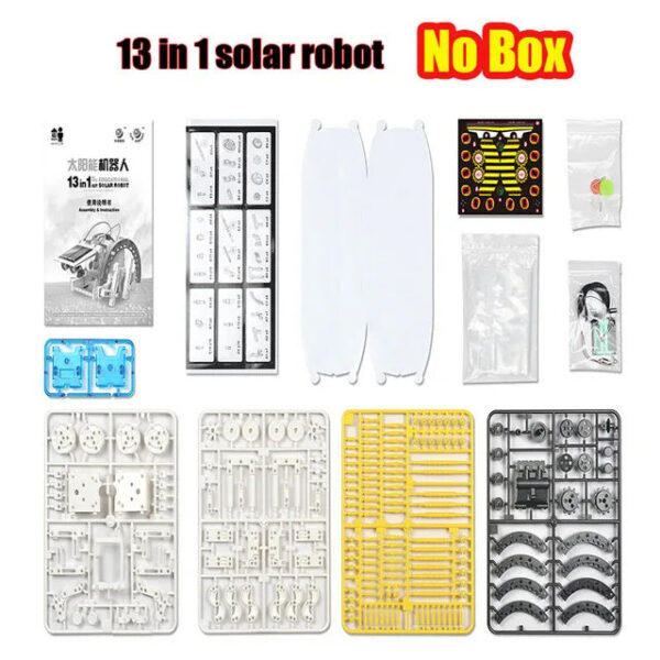 dad6b5a2439409f8 STEM 13-in-1 Education Toys DIY Building Science Experiment Kit for Kids Age 8-12 Solar Powered By Sun Robot Kits