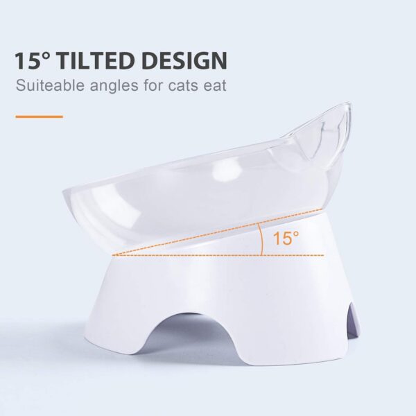 MILIFUN Raised Cat Food Bowls with Stand, Cat Dishes for Food or Water, Cat Tilted Bowl, Pet Dish with Stand