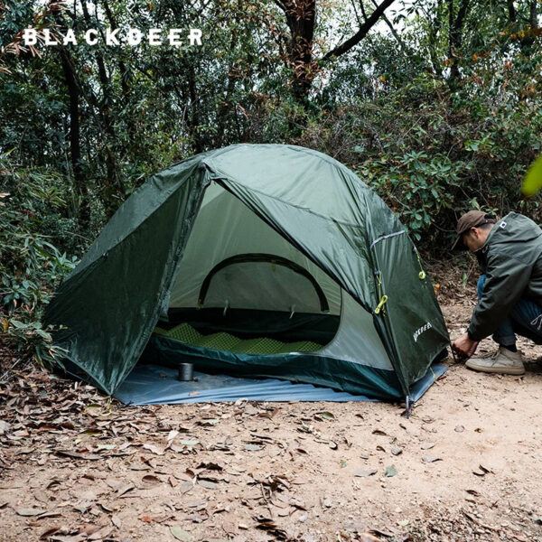 dae54a27b579de95 Blackdeer New Archeos 1pro 2.0 One Person Silicon Coated Tent For Hiking Trekking 220*90cm 8.5mm Aluminum Pole with Footprint