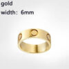 daecc2af51d0e6c1 Classics Love Ring designer women 4mm 5mm 6mm Gold Plated With diamonds Designer for lovers Wedding ring Anniversary Jewelry gift with box