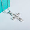 AnuJewel 3.5MM 2.2cttw D Color Moissanite Diamond Cross Pendant Necklace Sterling Sier Fine Jewelry Gifts Wholesale