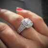 HOYON 14K Gold Color 1 Carat Moissanite Square Ring for Women Bague Full White Loose Diamond Wedding Jewelry Free Shipping