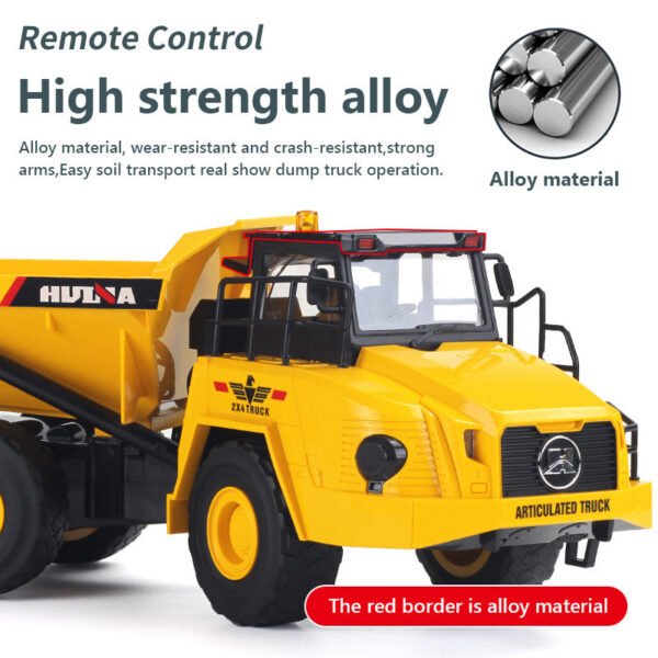 db07c4fe9a92ac60 1/18 Rc Truck Dumper Huina 1553 Excavator Crawler 9Ch 2.4G Radio Controlled Car Electric Vehicle Tractor Model Toys for Boy Gift