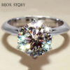 GRA Certified 1-5CT Moissanite VVS1 Lab Diamond Solitaire Ring For Women Engagement Promise Wedding Band Jewelry