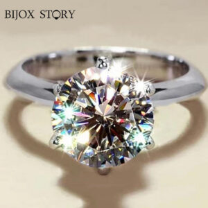 db0cc354ab682b90 GRA Certified 1-5CT Moissanite VVS1 Lab Diamond Solitaire Ring For Women Engagement Promise Wedding Band Jewelry