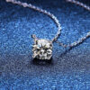 db116a1cfb3eeb42 NeeTim 1-5 Carat Moissanite Pendant Necklace For Women Sterling Sier Sparkling Diamond Wedding Party Fine Jewelry Gifts