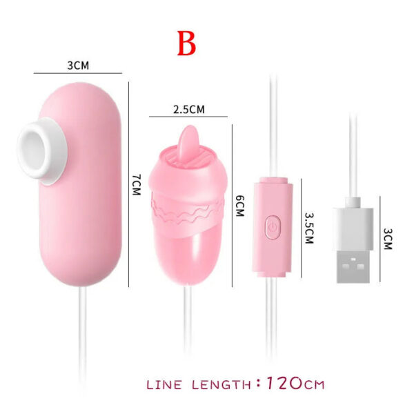 db118da730c16241 Electric female masturbation clitoral stimulation vibration double jump egg with tongue licking function G-spot orgasmic sex toy