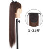 db18e577ade8a774 34inches Synthetic Ponytail Hair Extension Clip in Fake Wig Hairpiece Blonde Wrap Around Pigtail Long Smooth Overhead Pony Tail