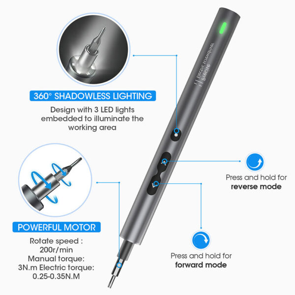 db3637ba8fa1c3ef 62/6 in 1 Electric Screwdriver Set Precision Handle Portable Power Tool Kits Wireless Cordless Small Bits for Phone Watch Repair