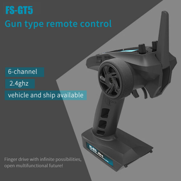 FlySky FS-GT5 2.4G 6CH AFHDS Transmitter w/ FS-BS6 Receiver for RC Car Boat