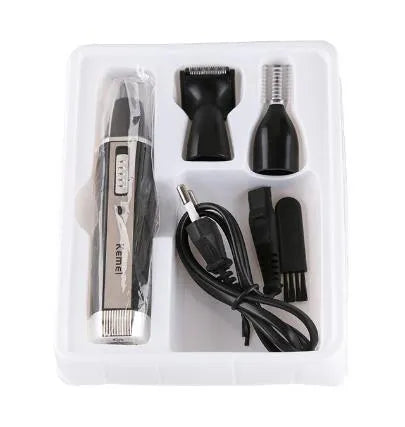 db44654b6b63856c 4 in 1 Rechargeable Men Electric Nose Ear Hair Trimmer Women trimming sideburns eyebrows Beard hair clipper cut Shaver