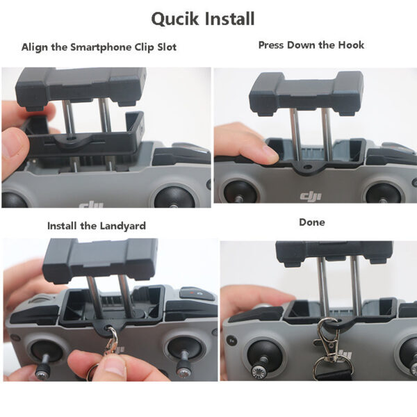 Remote Controller Lanyard NeckStrap w Fixed Clip Hook for MINI 2/Mini 4 Pro/Air 2S/Mavic 3 DJI RC 2 N2 Drone Accessories