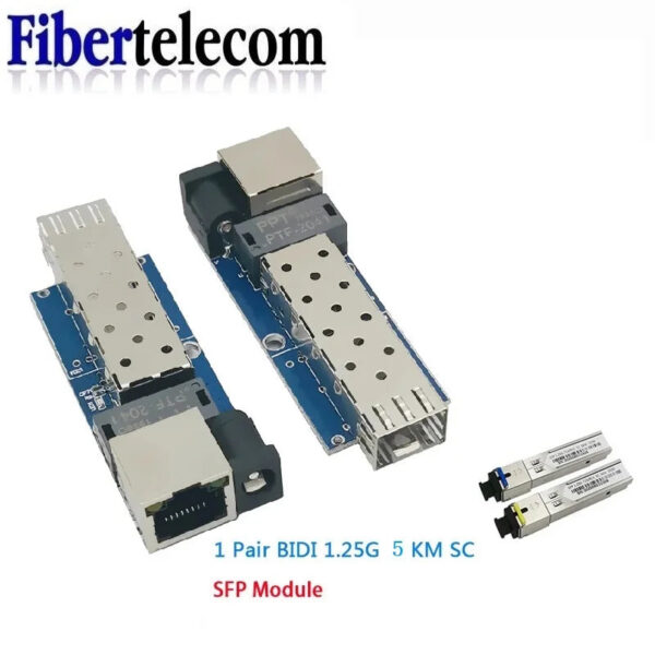 Mini RPOE 1.25G Media Converter Slot SFP Transceiver Module 5V -24cDC  input 1 SFP Slot 1 RJ45 Ethernet SFP Fiber Switch