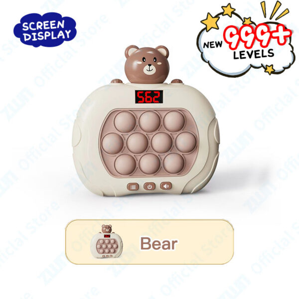 999 Levels Electronic Pop Quick Push Game Console With LED Screen Display Anti Stress Sensory Bubble Toys for Children Gifts