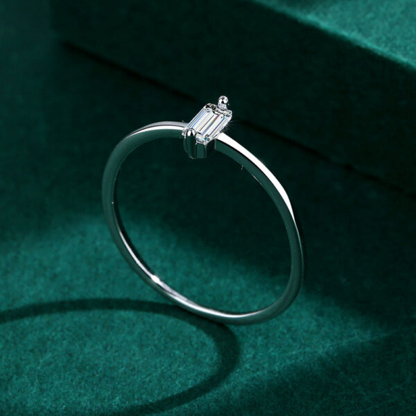 db573aab1638f1a1 2024 NEW Exquisite Rectangle Rings for Women Diamond Cubic Zircon Pure Sterling Sier Fine Party Birthday Gifts Jewelry