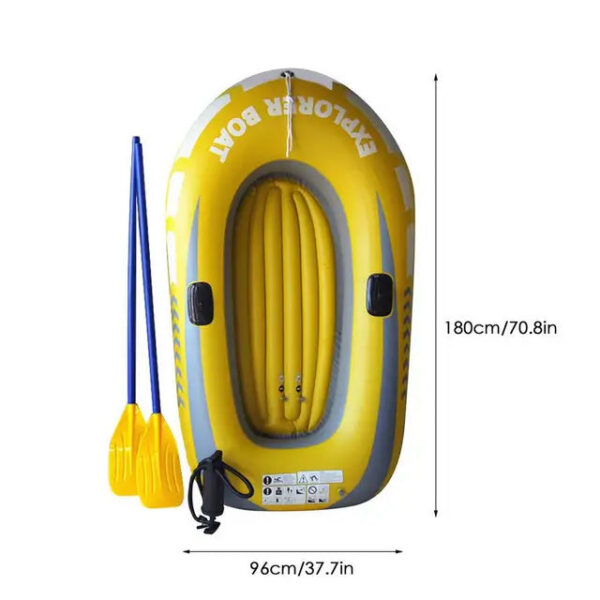 db6c9a7410973b33 Iatable 2 People PVC Canoe Kayak Rubber Dinghy Thicken Foldable Drifting Fishing Boat Raft With Air Pump And Paddles
