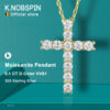 db8f2ee21f908ca1 K.NOBSPIN 3mm Round Cut D VVS1 Moissanite Cross Pendants Necklace For Women Sterling Sier Christian Diamond Neck Chain