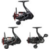 NHUE Lure 1000 2000 3000 Spinning Double Grip Deep Shallow Spool Carp Reel Fishing With Balance Rod