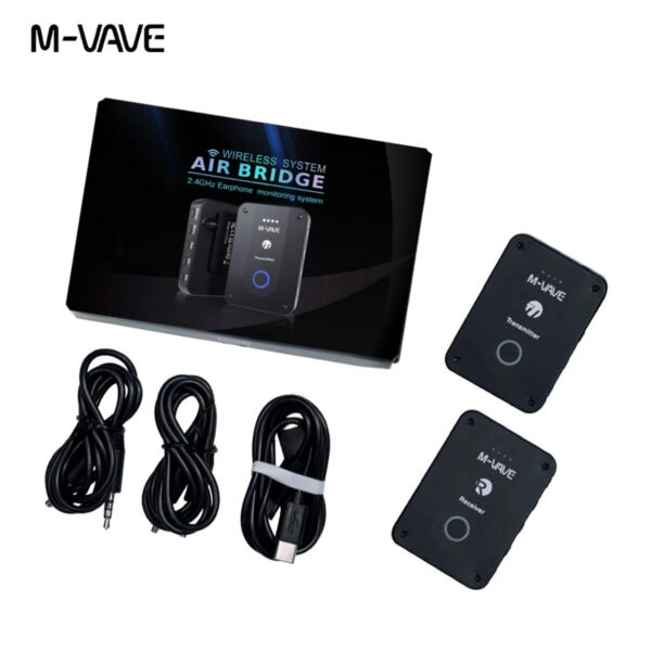 M-VAVE WP-9 2.4G Wireless System Earphone Monitor System Rechargeable Transmitter Receiver Mono Recording Function