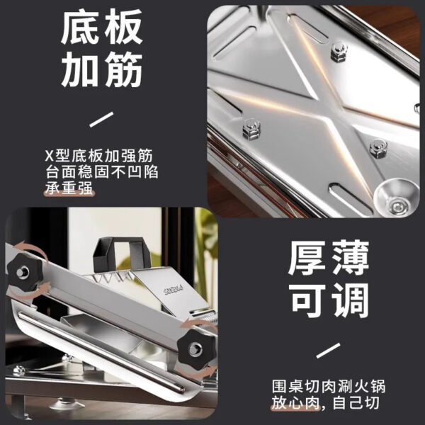 dbbdf406db9e23d8 GIANXI Mutton Roll Slicer Machine Stainless Steel Meat Slicer Beef Thin Slice Frozen Meat Household Barbecue Hot Pot Cooking