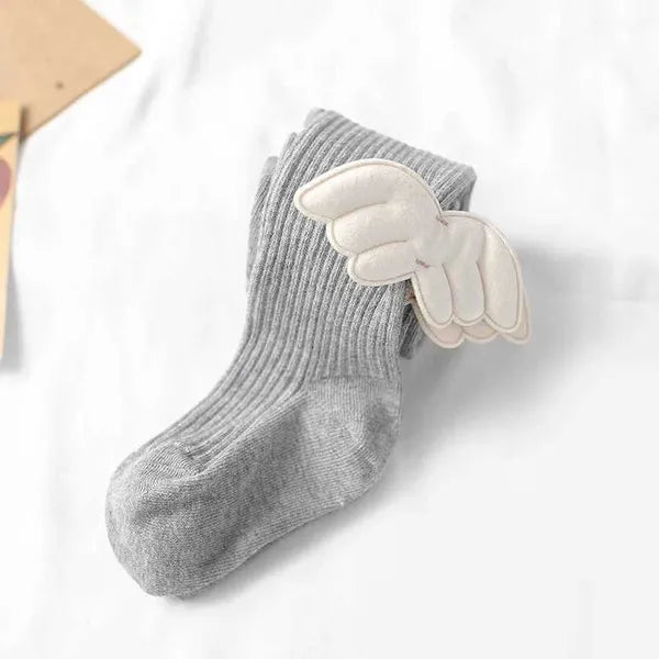 dbc0b284d6e829f7 Socks & Hosiery New Fashion Angel Wings Kids Stockings For Girls Autumn Spring Soft Cotton Baby Tights Knitted Toddler Children Pantyhose