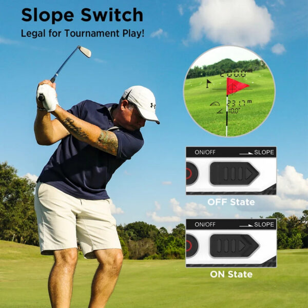 dbdff3874cc9f221 Laser Rangefinder 1200/800/600M Type-C Flag-Lock Slope with Vibration and LCD Unit Yard Pin for Hunting Golf Distance Meter