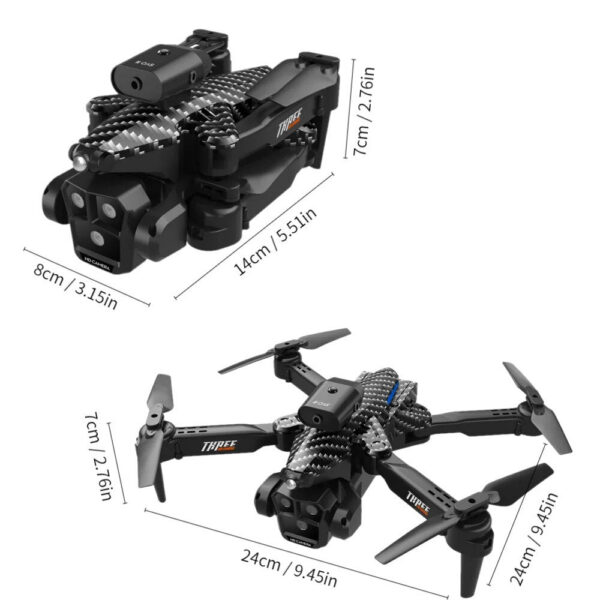 New K10 Max RC Drone 8K Professional Triple Camera Optical Flow Obstacle Avoidance Gesture Photography Foldable Quadcopter Toys
