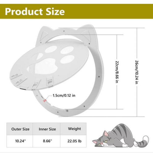 dbf10c36b8125320 Dog Flap Pet Cat Inside Lockable Safe Screen Outdoor Magnetic Self-Closing Function Sturdy Door for Dogs Cats