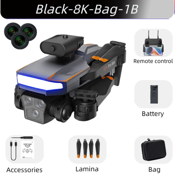 dbf7178e8fc97b46 Mijia P18 RC Drone 8K Professinal Three Camera Wide Angle Optical UAV Flow Positioning Four-way Obstacle Avoidance Quadcopter