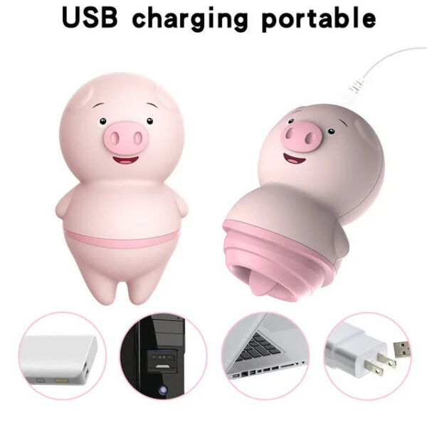 dbf9f5b8b61b363a Pig Vibrating Egg Cunnilingus Female Masturbator Clit Vagina Massage Tongue Licking Vibrator Sex Toys for Women Adult SM Product
