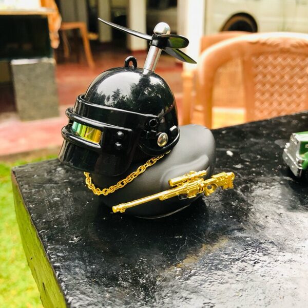 dc4a09b120d2c951 Broken Wind Rubber Motor Yellow with Helmet Auto Accessories Duck In The Car Interior Decoration