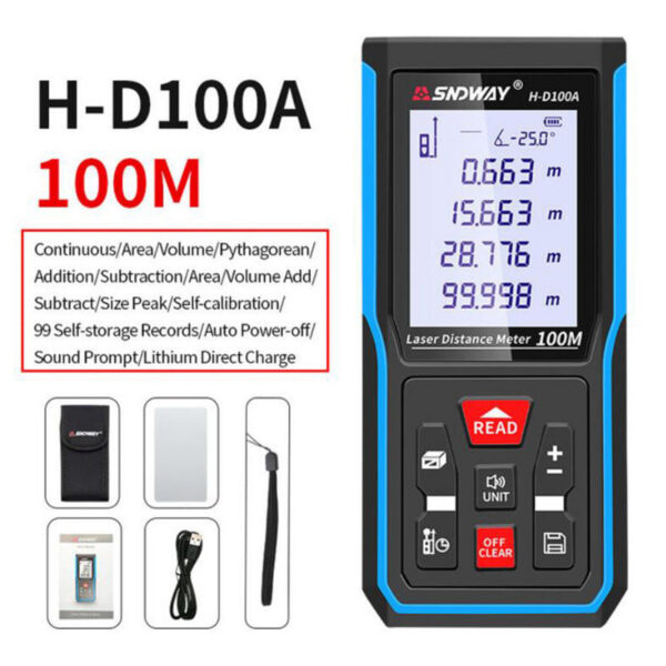 dc4f96e083e840ce SNDWAY SW Rangefinder Digital Distance Professional High Precision Mini Range Finder Laser Tape Measure Trena Meter