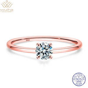 dc51c4bf06a4f206 WUIHA Sparkling Real Sterling Sier GRA Moissanite Diamond Anniversary Engagement Wedding Rings for Women Gift Fine Jewelry