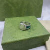 dc553b57a5b9724b Titanium steel sier love designer jewelry for men and women spirit heart rings party engagement confession wedding Ring with green box Size 5-11
