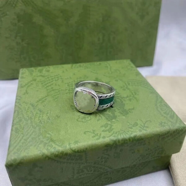 dc553b57a5b9724b Titanium steel sier love designer jewelry for men and women spirit heart rings party engagement confession wedding Ring with green box Size 5-11