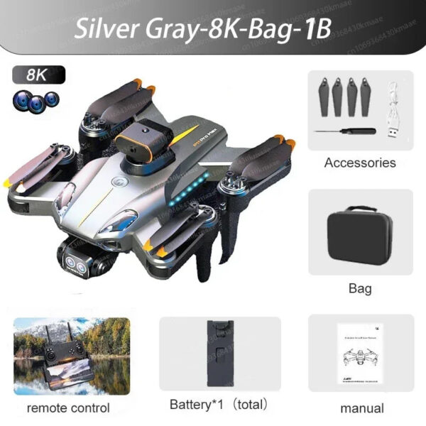 dc8e1e61bcb5a881 P11 Pro Max Drone 8K 5G GPS Professional HD Aerial Photography Dual-Camera Obstacle Avoidanc Brushless Quadrotor Children Gifts