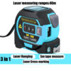 3in1 Laser Rangefinder 5m Tape Measure Ruler LCD Display with Backlight Distance Meter Building Device Area Volumes Surveying