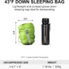 dca71277d909c660 AEGISMAX Ultraleicht Gänse Daunen Schlafsack Frühling Herbst Ultra-kompakter Leichter Schlafsack Mumienschlafsack für Jugendliche und Erwachsene, zum Wandern, Outdoor-Zelt bei warmem Wetter