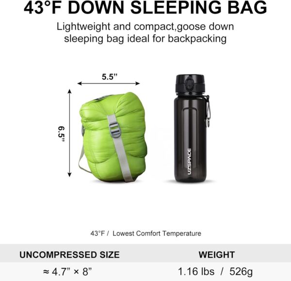 dca71277d909c660 AEGISMAX Ultraleicht Gänse Daunen Schlafsack Frühling Herbst Ultra-kompakter Leichter Schlafsack Mumienschlafsack für Jugendliche und Erwachsene, zum Wandern, Outdoor-Zelt bei warmem Wetter