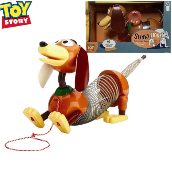 dcacb2c3adfcb342 Original Disney Pixar Toy Story 4 Talking Stretch Slinky Dog Action Figures Toys Animal Anime Speak English Toy Children Gift